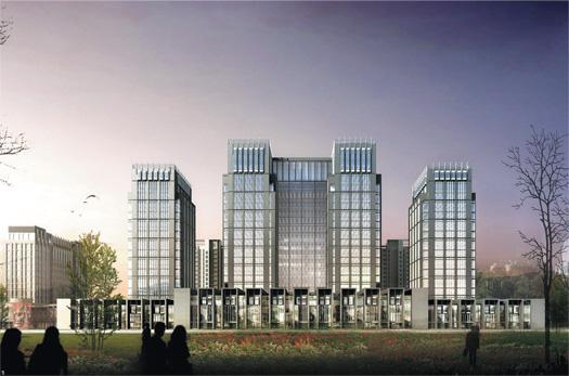 2017年12月18日長治中央商務大廈卷簾門安裝施工現場